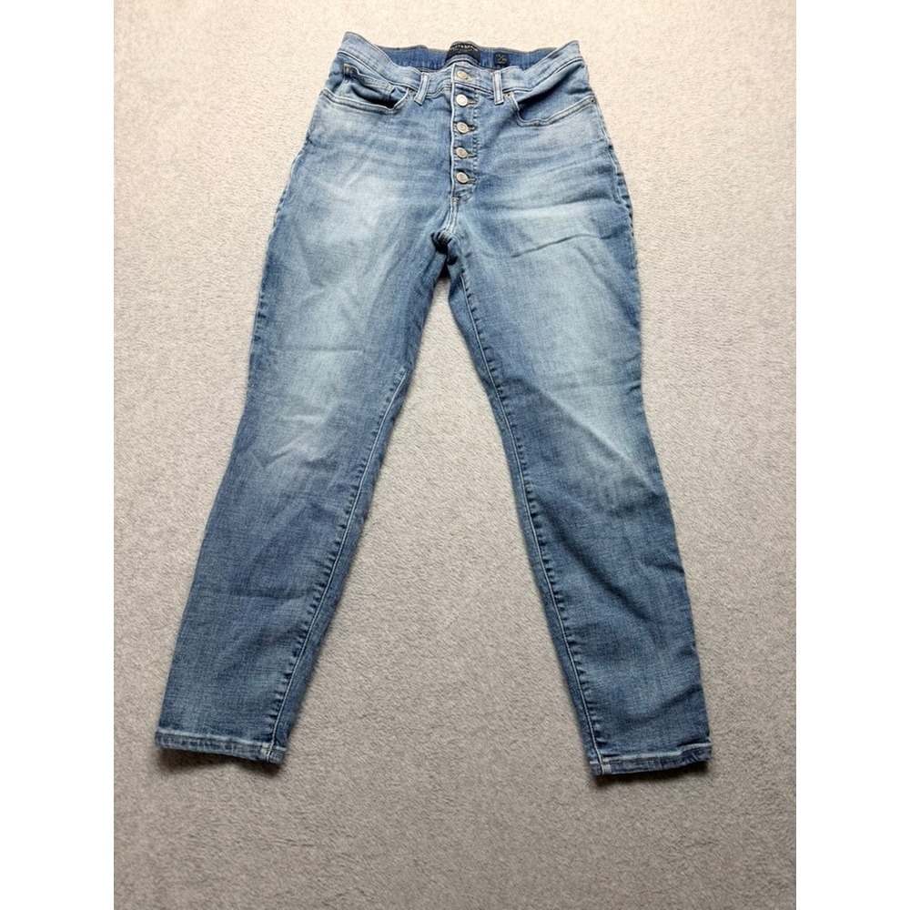 Lucky Brand High Rise Ankle Skinny Jeans Blue Button Fly 10/30